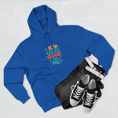 Joyful Three-Panel Fleece Hoodie - Perfect for Everyday Wear, Gift for Friends, Casual Style, Cozy Layering, Motivational Apparel
