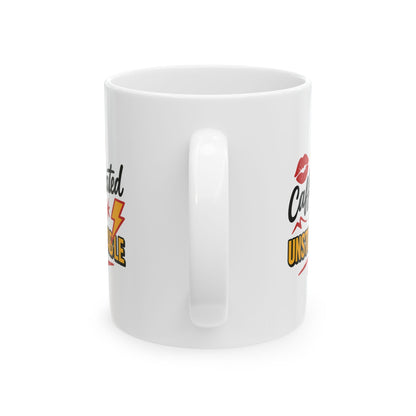 Bold 'Crafted Unsung Hero' Ceramic Mug - Perfect Gift for Coffee Lovers, Home Office Decor, Funny Gift for Friends, Unique Collectible Mug