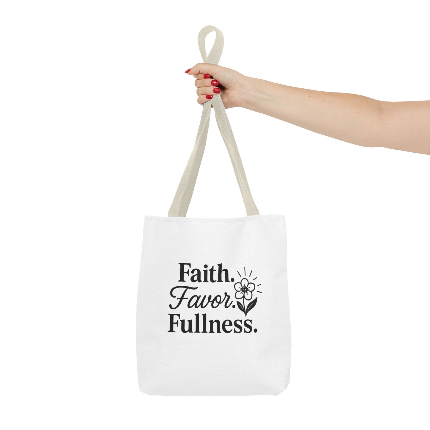 Faith-Inspired Tote Bag for Daily Essentials, Eco-Friendly Shopping Bag, Motivational Quote Tote, Spiritual Gift, Everyday Use