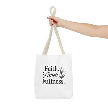 Faith-Inspired Tote Bag for Daily Essentials, Eco-Friendly Shopping Bag, Motivational Quote Tote, Spiritual Gift, Everyday Use