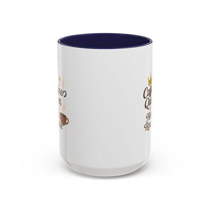 Caffeine Queen Coffee Mug | Holy Routine Gift, Inspirational Cup, Drinkware for Coffee Lovers, Motivational Mug, Morning Routine