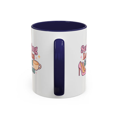 Serving Look and Latte Accent Coffee Mug (11, 15oz)