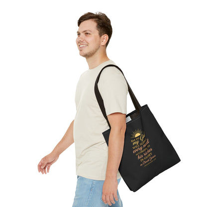 Faith-Inspired Tote Bag: 'God Will Supply Every Need', Christian Gift, AOP Bag for Church, Casual Outings, Inspirational Accessory