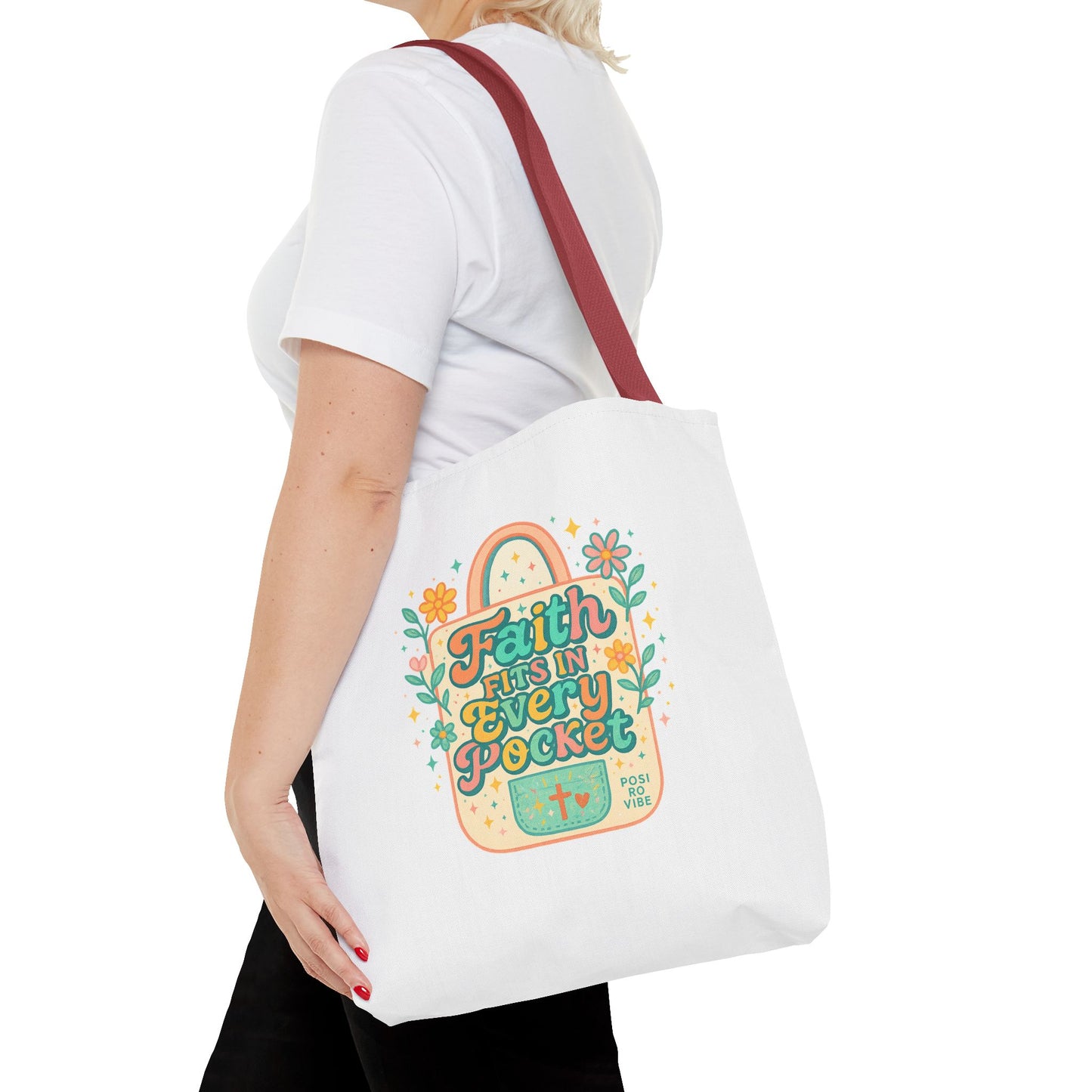 Faith-Inspired Tote Bag for Everyday Use, Shopping, Gifts, Beach, Eco-Friendly, Floral Design