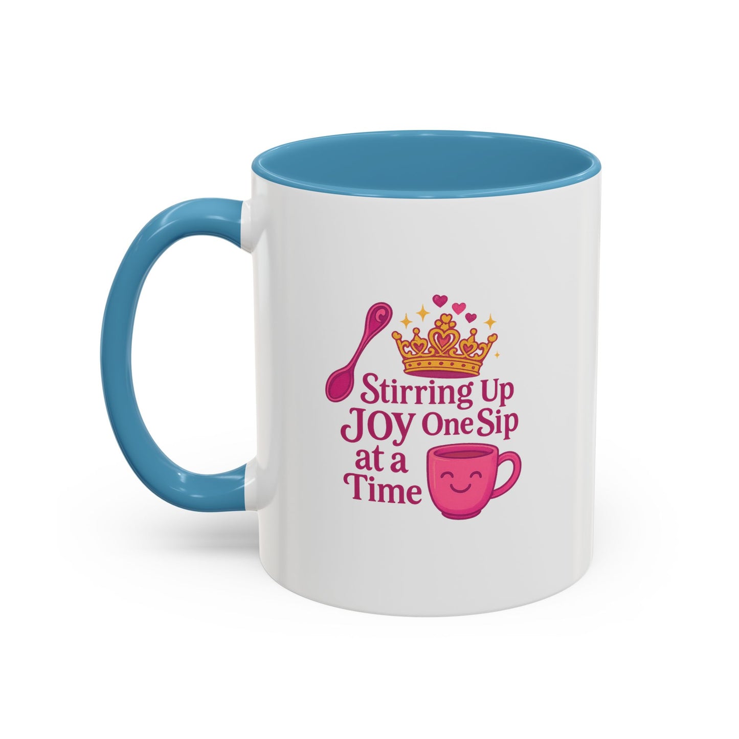 Joyful Crown Accent Coffee Mug | Perfect for Birthdays, Gifts, Home Decor, Coffee Lovers, Daily Motivation