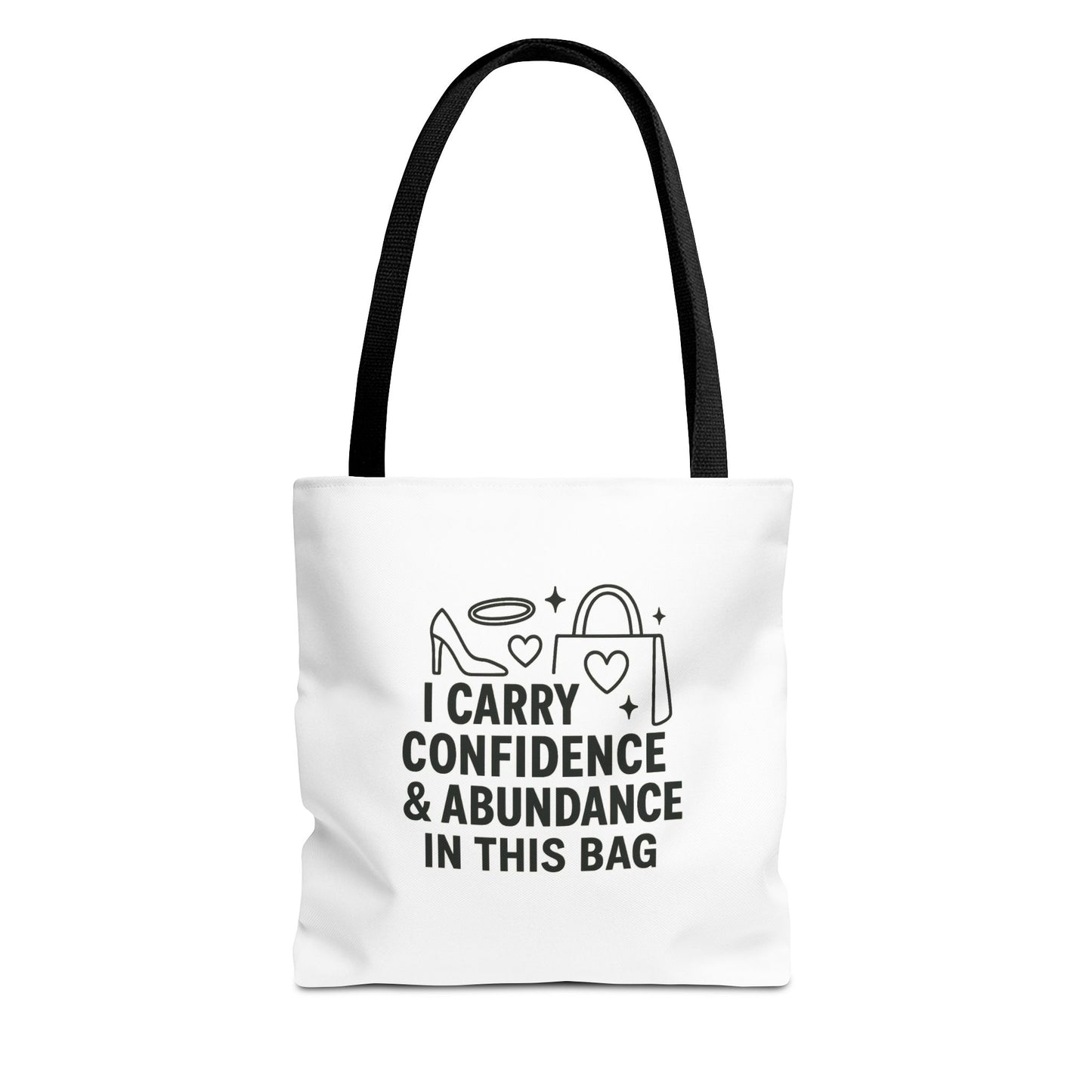 Confidence & Abundance Tote Bag, Motivational Shopper Bag, Gift for Her, Inspirational Tote for Everyday Use, Eco-Friendly Carryall