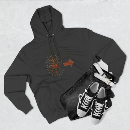 Heartfelt Rib Graphic Hoodie for Couples, Valentine's Day Gift, Matching Sweatshirt, Cozy Fleece, Romantic Style