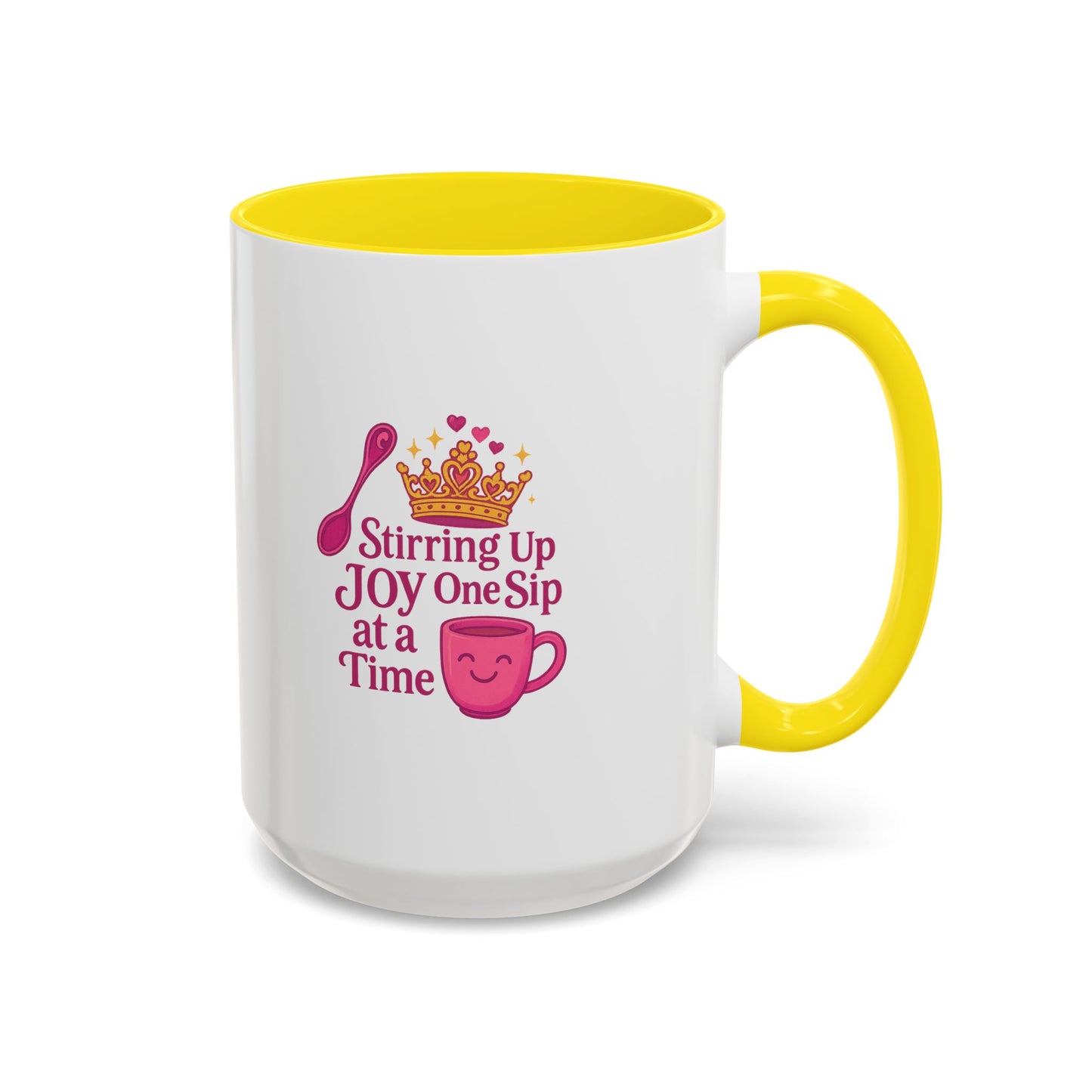 Joyful Crown Accent Coffee Mug | Perfect for Birthdays, Gifts, Home Decor, Coffee Lovers, Daily Motivation