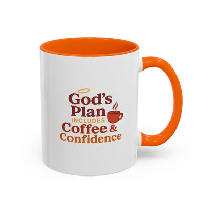 God's Plan Coffee Mug - Inspirational Gift for Coffee Lovers, Unique Christian Mug, Motivational Kitchen Decor, Coffee & Confidence