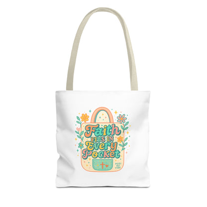 Faith-Inspired Tote Bag for Everyday Use, Shopping, Gifts, Beach, Eco-Friendly, Floral Design