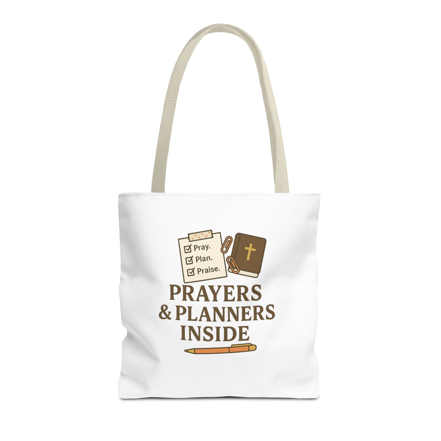 Inspirational Tote Bag for Planners, Blessed Gift for Organizers, Christian Prayer Tote, Everyday Carryall, Prayer & Planner Pouch