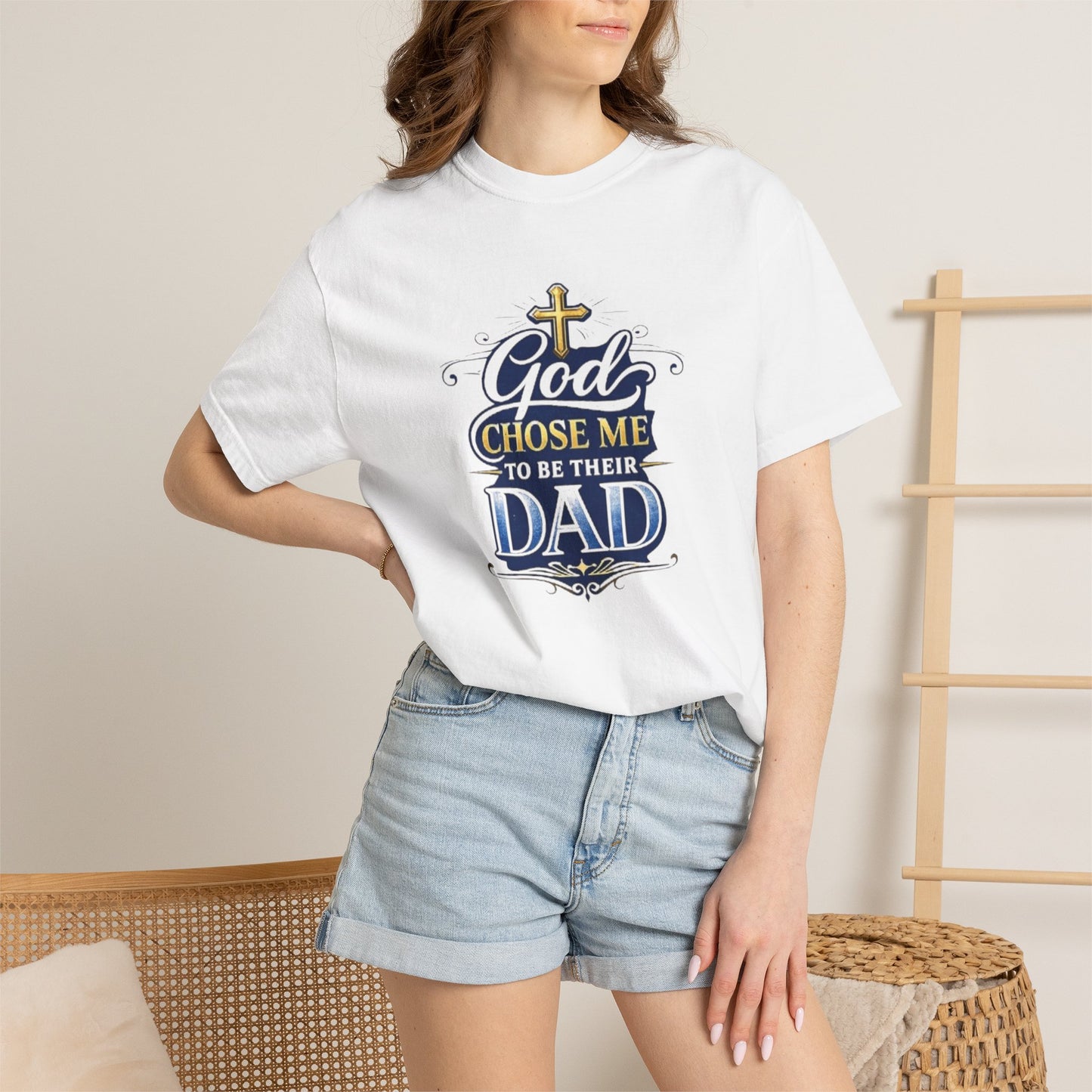 God Chose Me to Be Their Dad T-Shirt