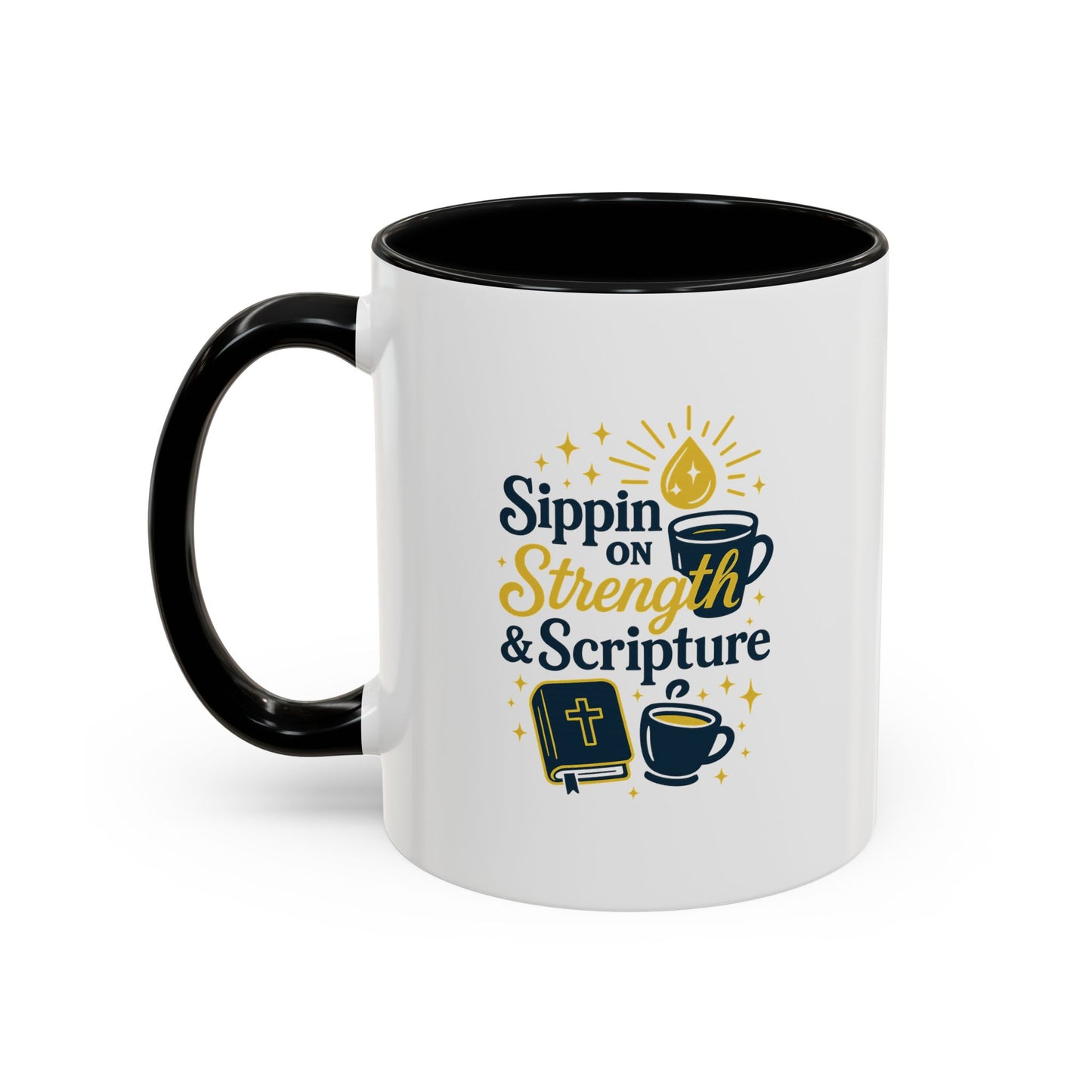 Inspirational Coffee Mug - Sippin' on Strength & Scripture - Perfect Gift for Coffee Lovers, Spiritual Growth, Daily Inspiration, [...]