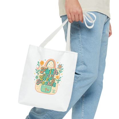 Faith-Inspired Tote Bag for Everyday Use, Shopping, Gifts, Beach, Eco-Friendly, Floral Design