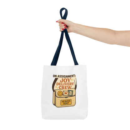 Joy Delivery Crew Tote Bag - Heaven Sent, Birthday Gift, Grocery Bag, Eco-Friendly Tote, Unique Gift Idea