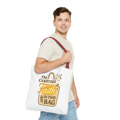 Faith Tote Bag - Inspirational Eco-Friendly Shopping Bag, Spiritual Gift, Slogan Bag, Motivational Purse