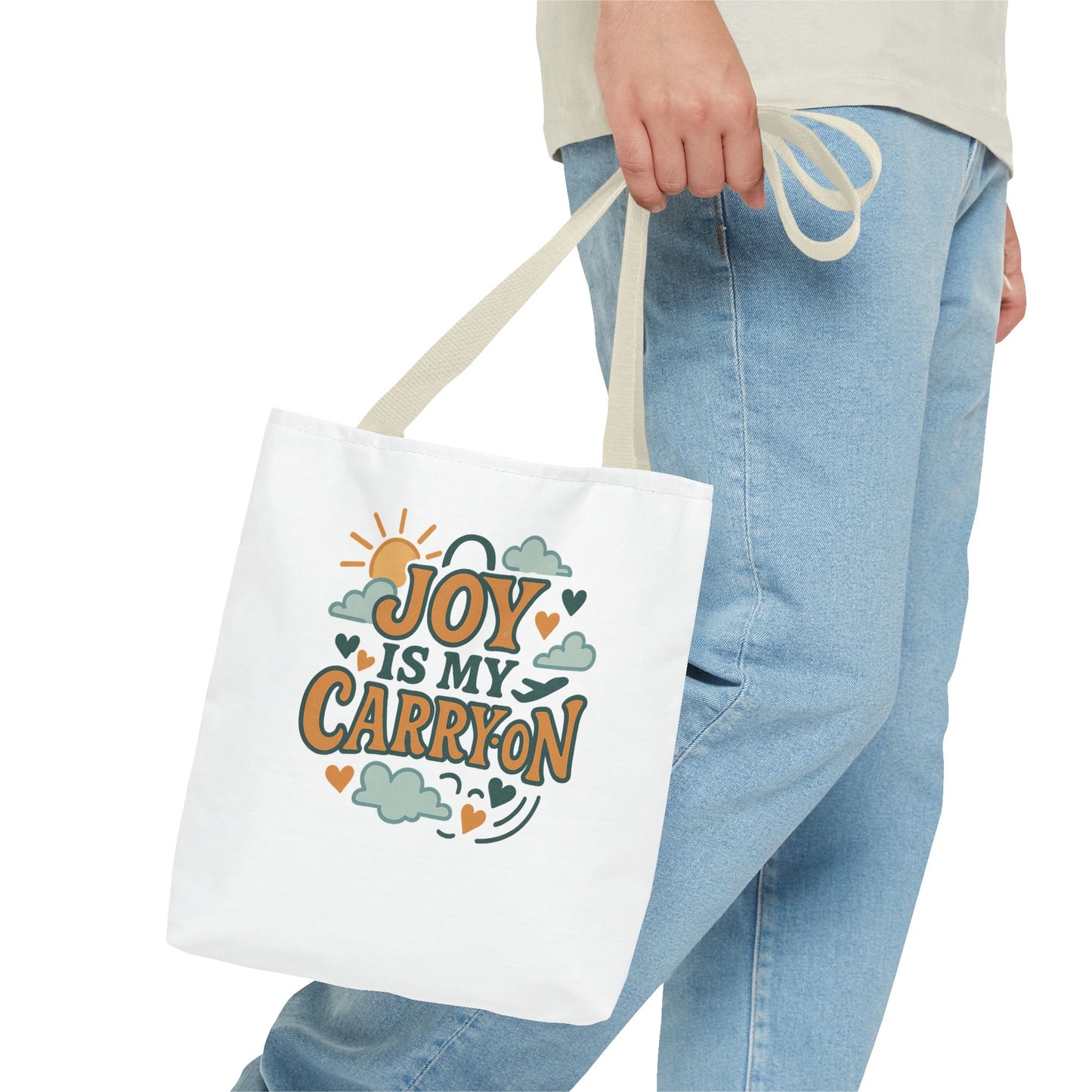Joyful Carryall Tote Bag | Eco-Friendly Shopper | Perfect for Gifts, Organizing, Travel, Beach Days, and Everyday Errands