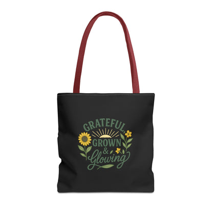 Grateful Grown & Glowing Tote Bag Eco-Friendly Shopper