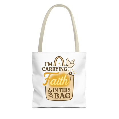 Faith Tote Bag - Inspirational Eco-Friendly Shopping Bag, Spiritual Gift, Slogan Bag, Motivational Purse