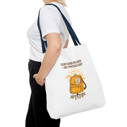Inspirational Tote Bag - 'God Said I'm Good' Quote, Motivational Gift, Reusable Shopping Bag, Eco-Friendly Accessory, Everyday Use