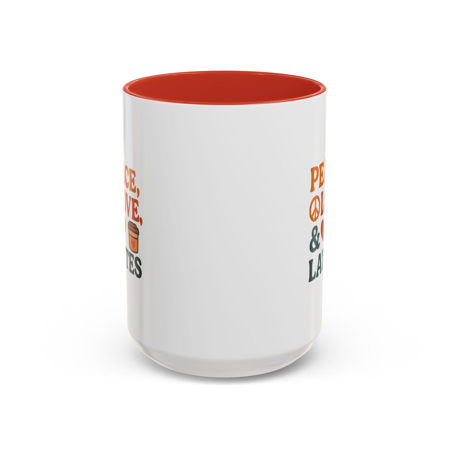 Peace, Love & Lattes Coffee Mug | Accent Mug for Coffee Lovers | Gift for Baristas, Friends, Home Decor, Kitchen Essentials