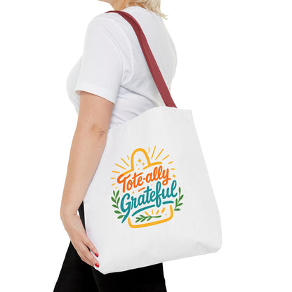 Grateful Tote Bag, Eco-Friendly Shopping Bag, Gift for Mom, Stylish Carry-All, Perfect for Summer Adventures