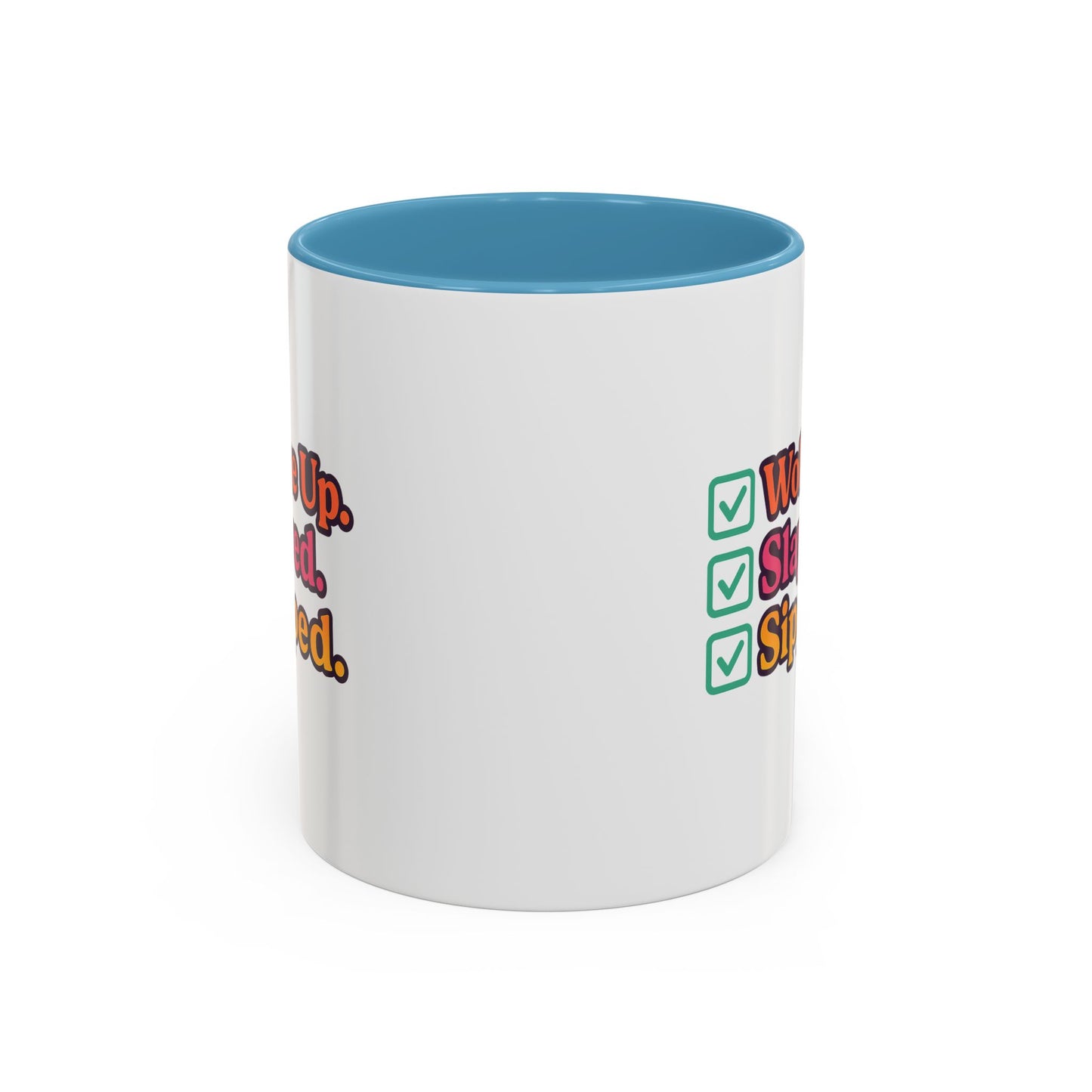 Woke Up Slayed Sipped Coffee Mug, Motivational Mug Gift, Fun Coffee Cup, Inspirational Office Mug, Morning Routine Mug