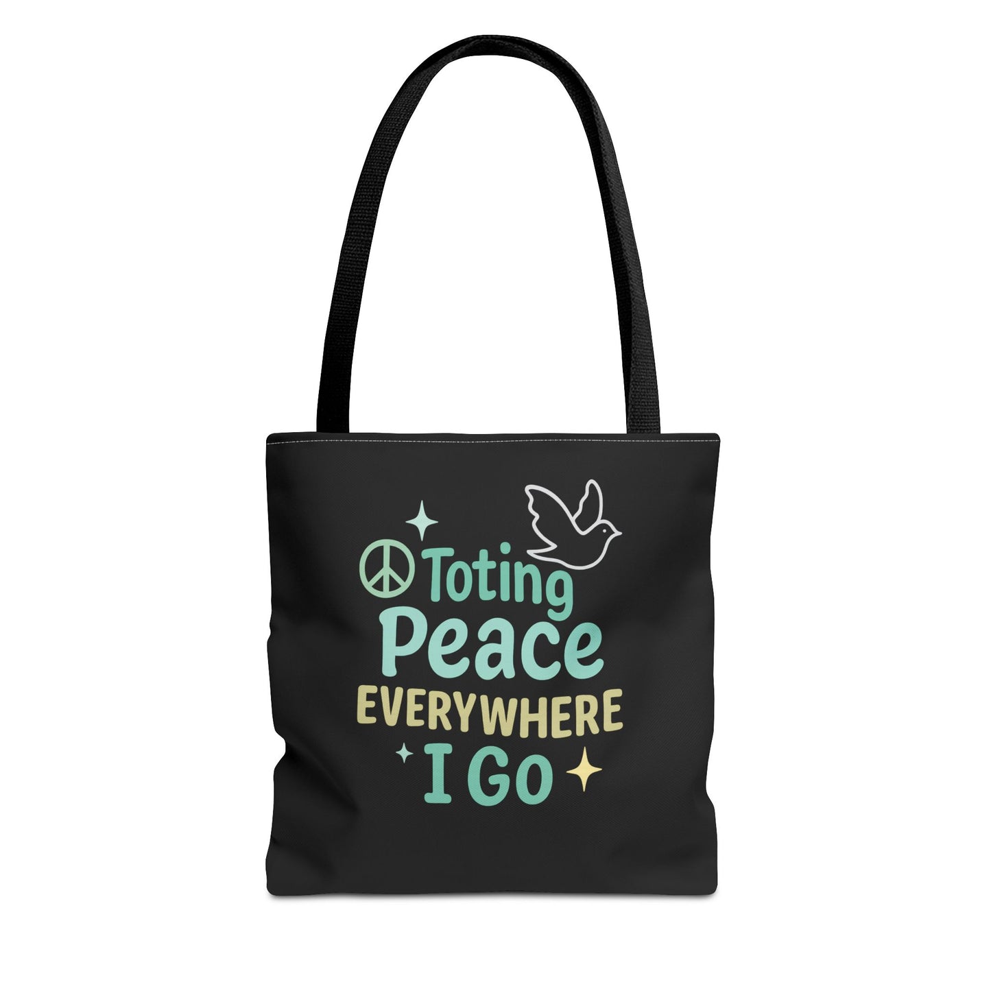 Peace-Themed Tote Bag Empower Your Journey, Eco-Friendly, Shopping, Beach, Gifts, Everyday Use