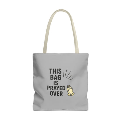 Prayed Over Tote Bag, Spiritual Gift, Christian Tote, Faith Bag, Church Accessory, Inspirational Shopper