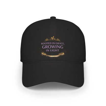 Rooted in Grace Baseball Cap — "Growing in Light" Inspirational Hat