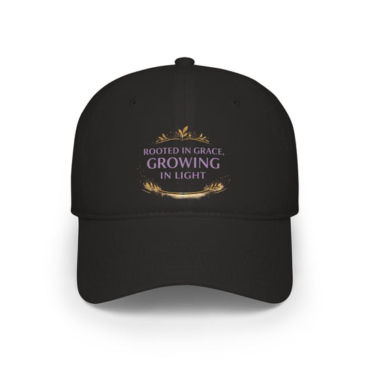Rooted in Grace Baseball Cap — "Growing in Light" Inspirational Hat