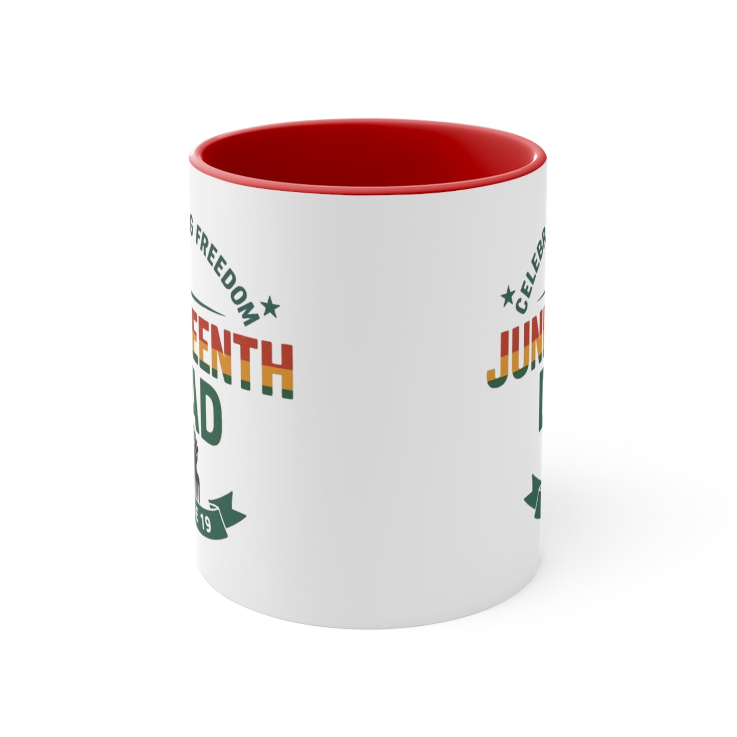 Juneteenth Dad Accent Mug — Celebrating Freedom June 19 Coffee Cup