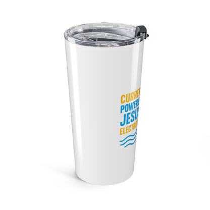 Powered by Jesus & Electrolytes Tumbler - 20oz Insulated Travel Mug for Faith and Fitness, Christian Gift, Motivational Drinkware, [...]