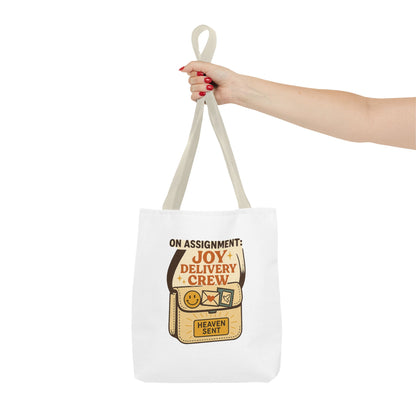 Joy Delivery Crew Tote Bag - Heaven Sent, Birthday Gift, Grocery Bag, Eco-Friendly Tote, Unique Gift Idea