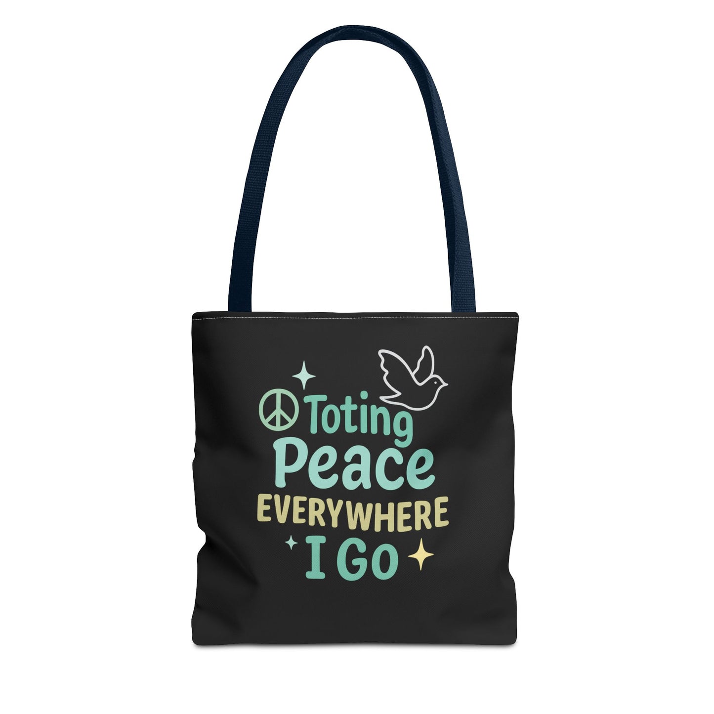 Peace-Themed Tote Bag Empower Your Journey, Eco-Friendly, Shopping, Beach, Gifts, Everyday Use