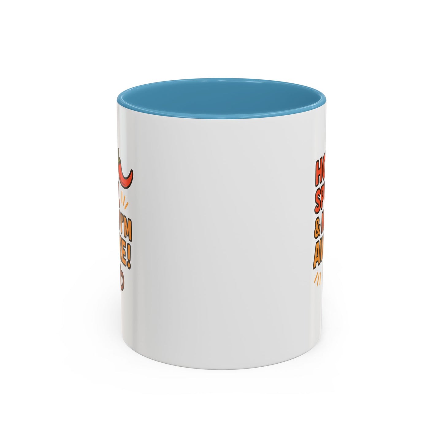 Funny Coffee Mug: "Hot, Spicy, & Now I'm Awake!" - Perfect Gift for Coffee Lovers, Mugs for Friends, Humorous Kitchen Decor, Novelty Mug
