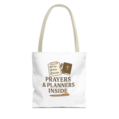 Inspirational Tote Bag for Planners, Blessed Gift for Organizers, Christian Prayer Tote, Everyday Carryall, Prayer & Planner Pouch