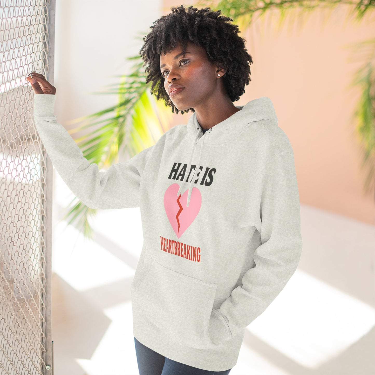Heartbreaking Message Fleece Hoodie, Casual Wear, Gift for Her, Inspirational Hoodie, Street Style Apparel, Valentine's or [...]