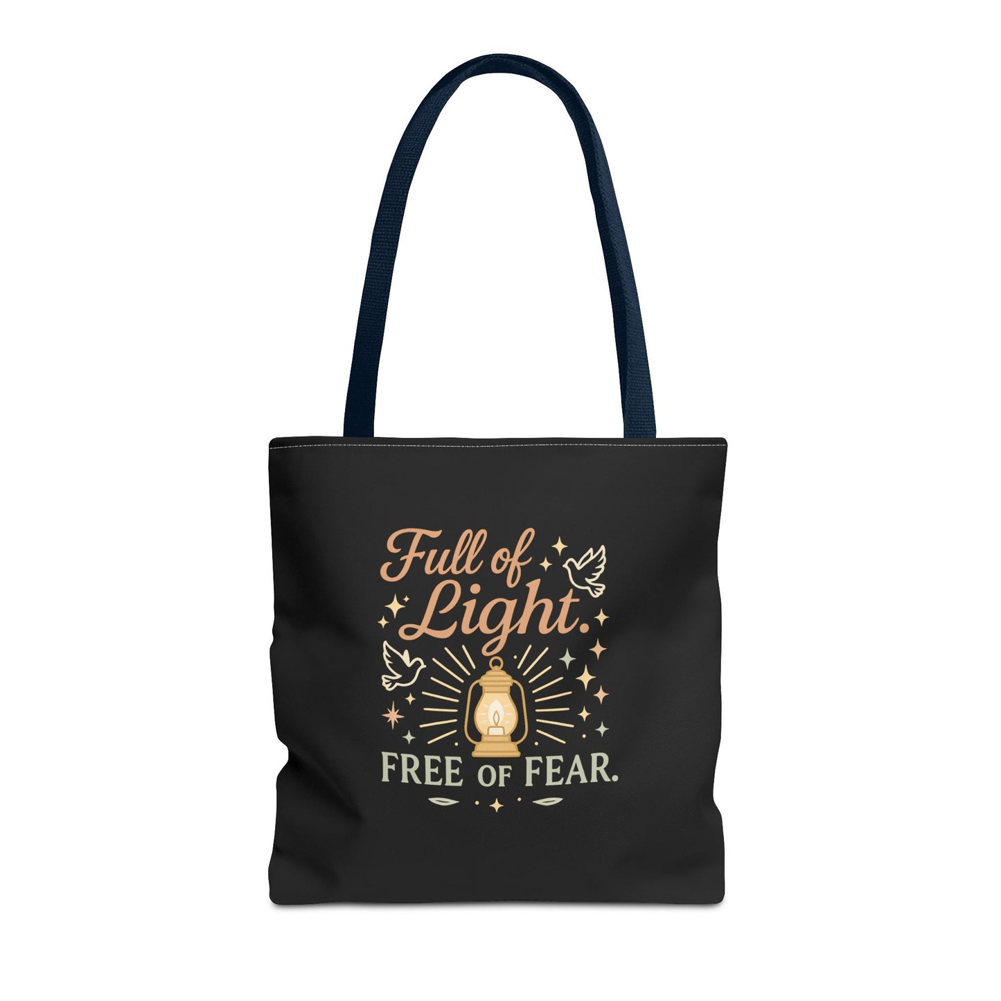 Full of Light Tote Bag, Inspirational Bag, Fearless Gift, Motivational Quote, Spiritual Tote, Everyday Accessory