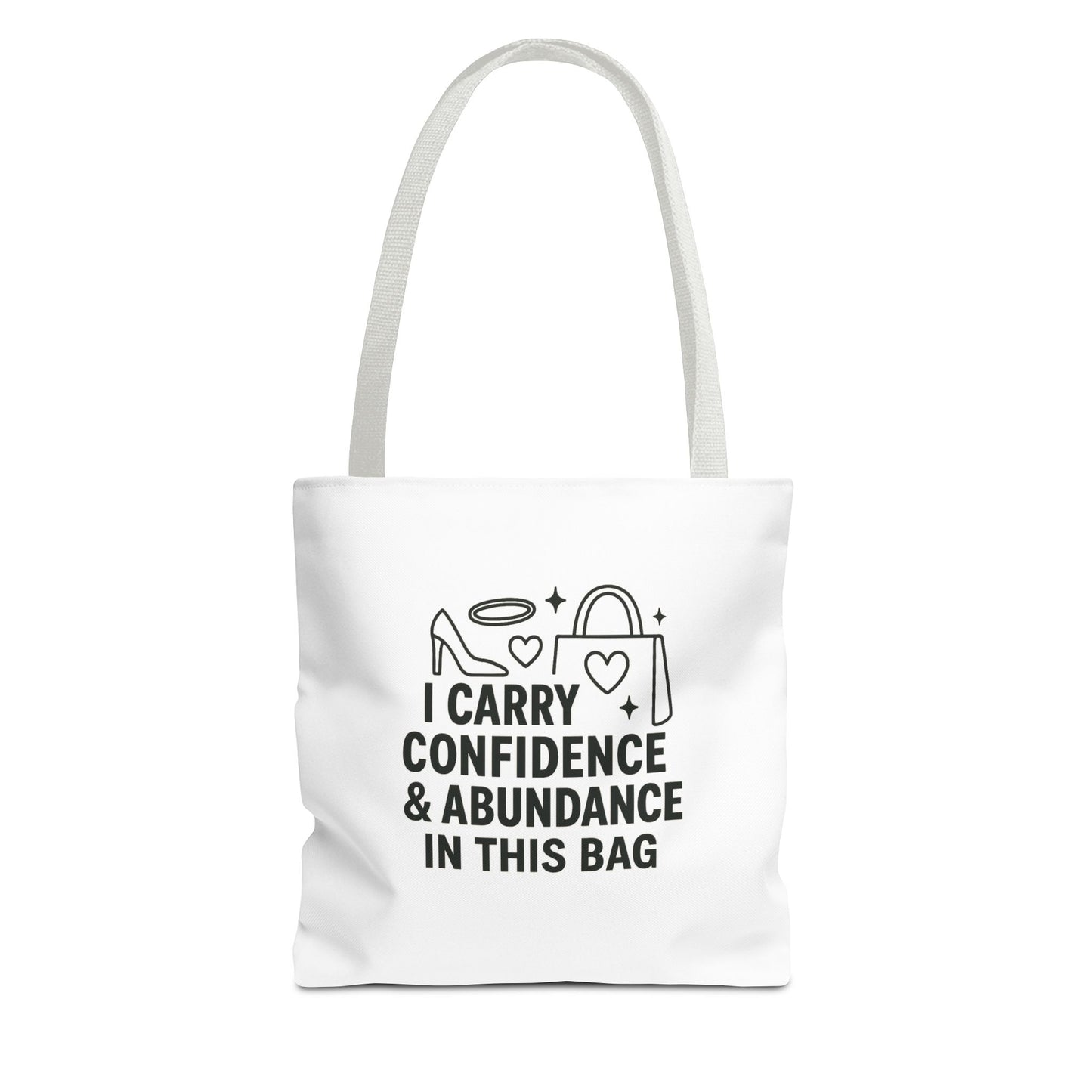 Confidence & Abundance Tote Bag, Motivational Shopper Bag, Gift for Her, Inspirational Tote for Everyday Use, Eco-Friendly Carryall