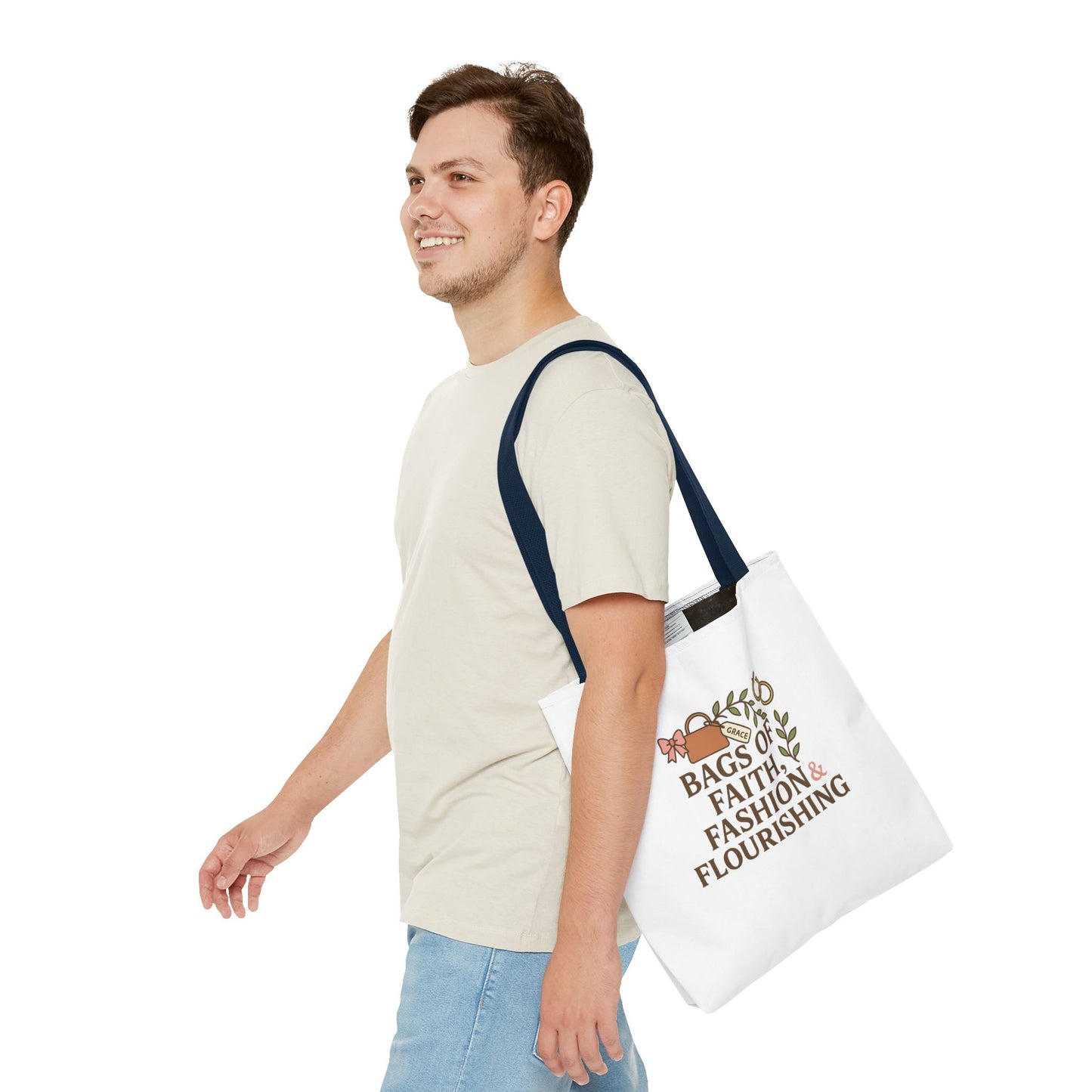 Faith & Fashion Tote Bag | Stylish Everyday Carry, Perfect for Gifts, Shopping, Church Events, and Personal Use