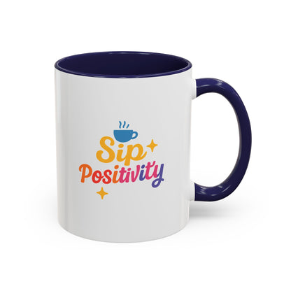Sip Positivity Accent Coffee Mug (11, 15oz)
