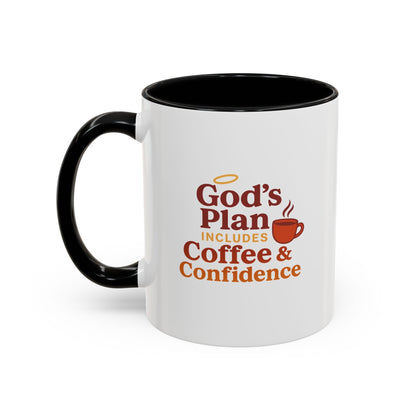 God's Plan Coffee Mug - Inspirational Gift for Coffee Lovers, Unique Christian Mug, Motivational Kitchen Decor, Coffee & Confidence