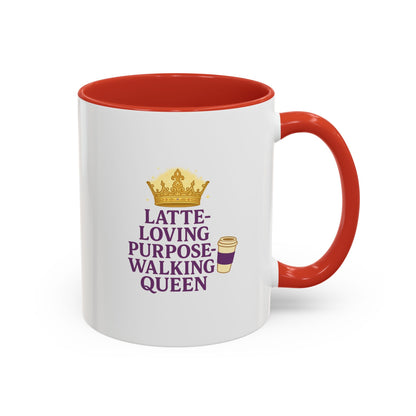 Latte-Loving Queen Coffee Mug - Perfect for Coffee Lovers, Birthday Gift, Personalized Kitchen Decor, Mother's Day Gift, Fun Office Mug