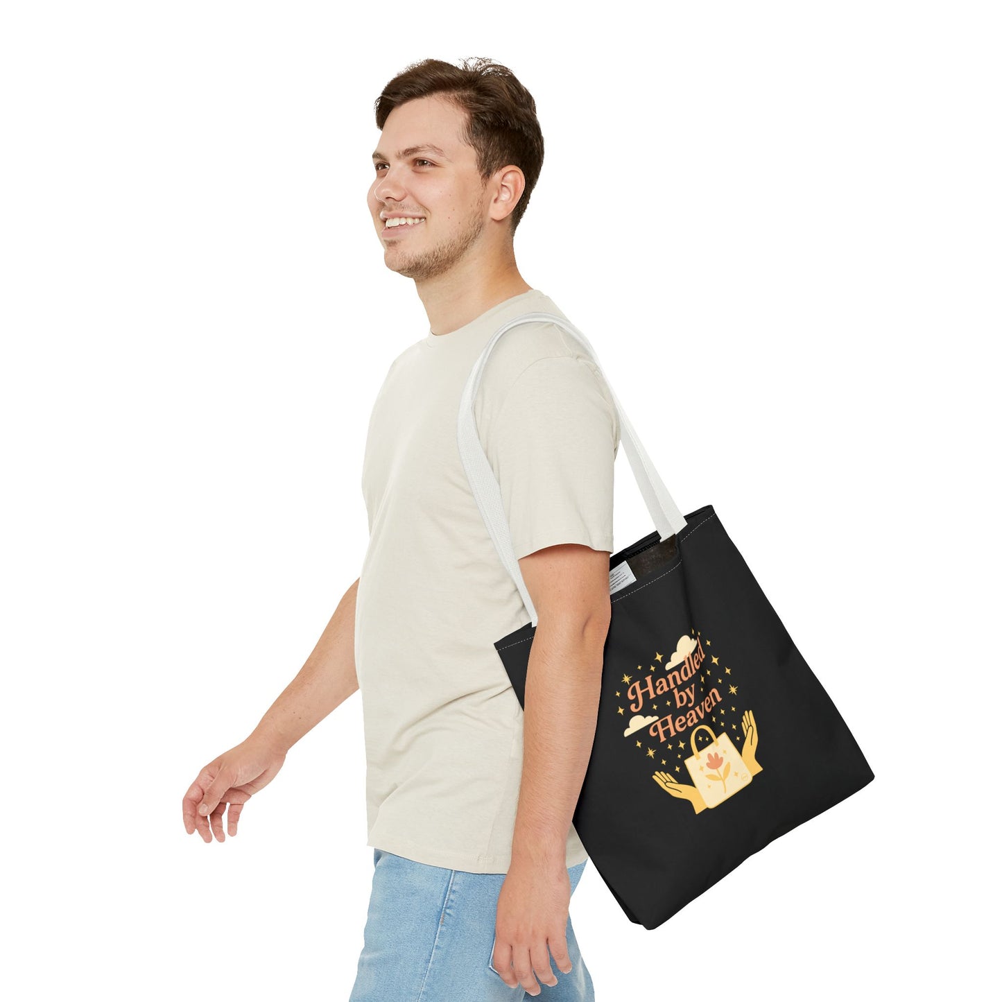 Heavenly Handled Tote Bag - Eco-Friendly Gift, Everyday Carry, Shopping Companion, Gift for Her, Travel Essential