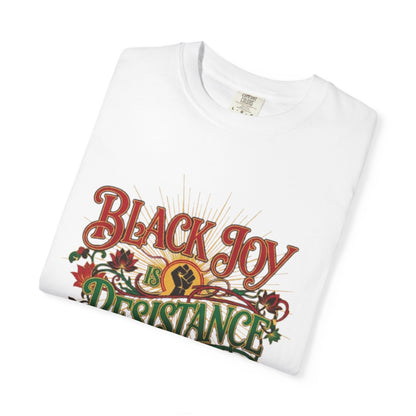 T-Shirt — “Black Joy is Resistance” Floral Graphic Tee