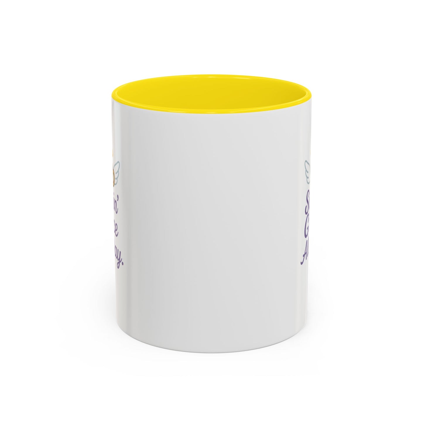 Sipping Grace Accent Coffee Mug | Stylish Gift for Coffee Lovers, Inspirational Mug, Office Décor, Unique Funny Coffee Cup