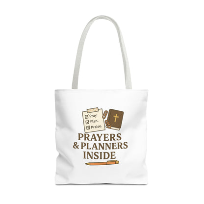 Inspirational Tote Bag for Planners, Blessed Gift for Organizers, Christian Prayer Tote, Everyday Carryall, Prayer & Planner Pouch