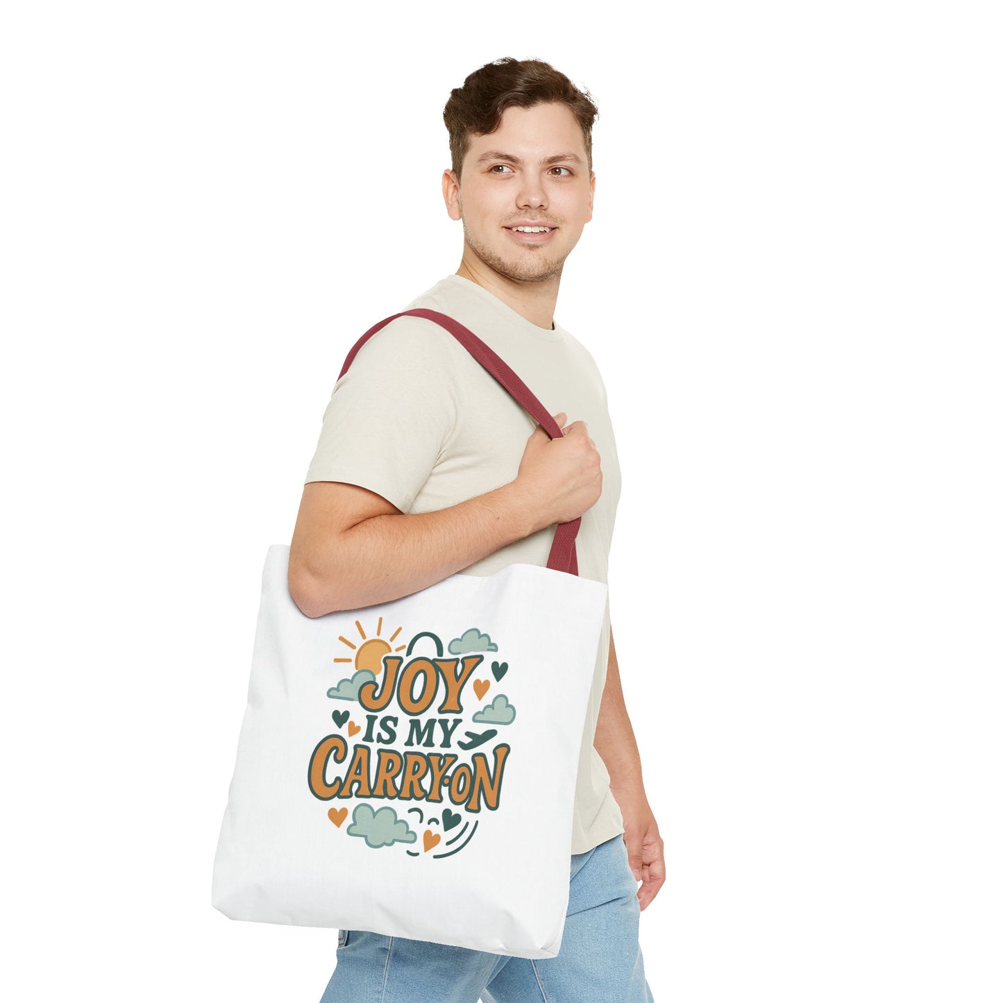 Joyful Carryall Tote Bag | Eco-Friendly Shopper | Perfect for Gifts, Organizing, Travel, Beach Days, and Everyday Errands