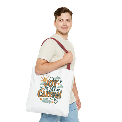 Joyful Carryall Tote Bag | Eco-Friendly Shopper | Perfect for Gifts, Organizing, Travel, Beach Days, and Everyday Errands